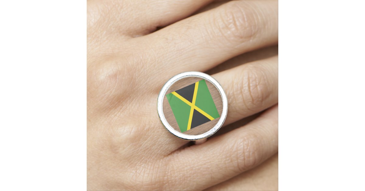 Retro Jamaica Flag Ring Zazzle