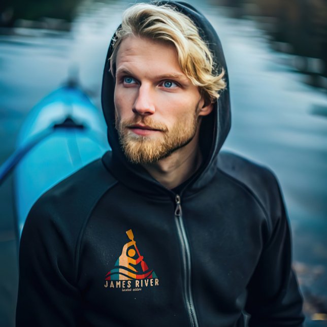 Retro James River Kayaking Hoodie (Creator Uploaded)