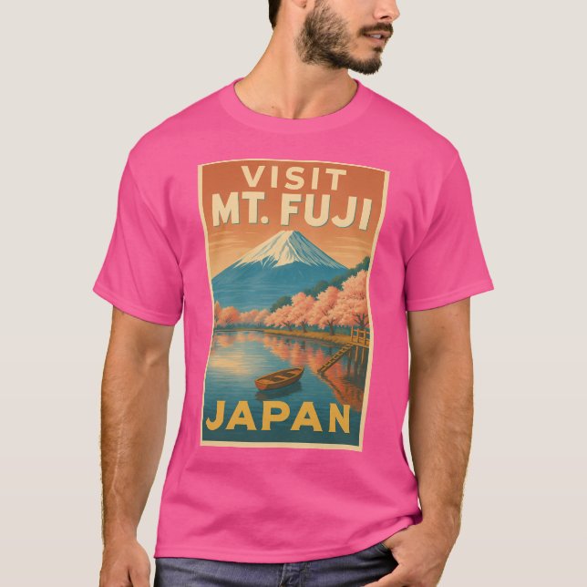 Retro Japan Cherry Blossom T-Shirt (Front)