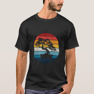 Retro Japanese Art Bonsai Vintage Pacific Ocean Tr T-Shirt