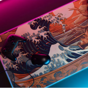 Retro Japanese Art Desk Mat – The Great Ramen off