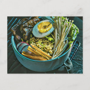 Retro Japanese Art Postcard