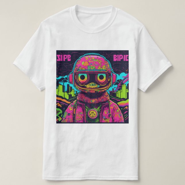 retro Japanese urban fashion inspired cartoon t-sh T-Shirt (Design Front)