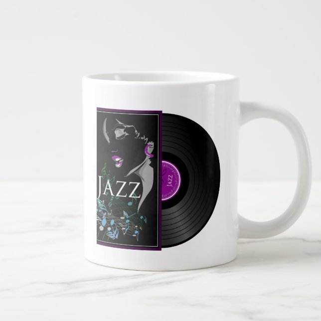 Retro Jazz Giant Coffee Mug (Right)