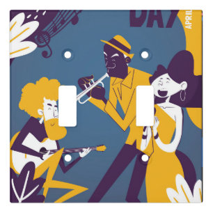 Retro Jazz Theme Switch Plate