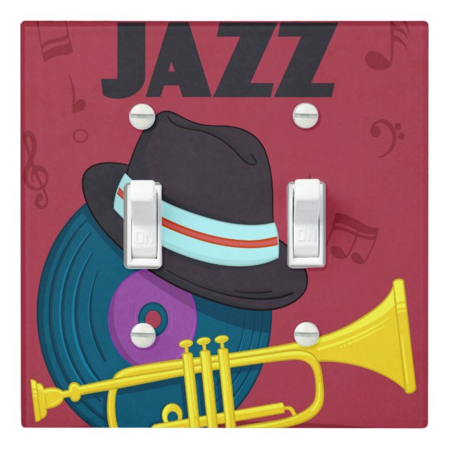 Retro JazzTheme Switch Plate (In Situ)