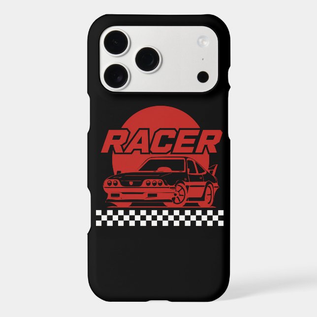 Retro JDM Racer Graphic Sports Car iPhone Case (Back)