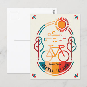Retro Jekyll Island Bike Trail  Postcard