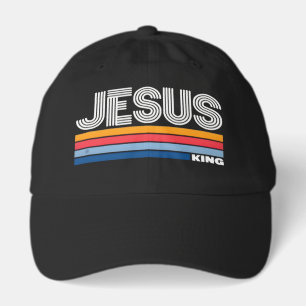 Retro jesus king christian hat