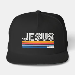 Retro jesus king christian  snap back hat