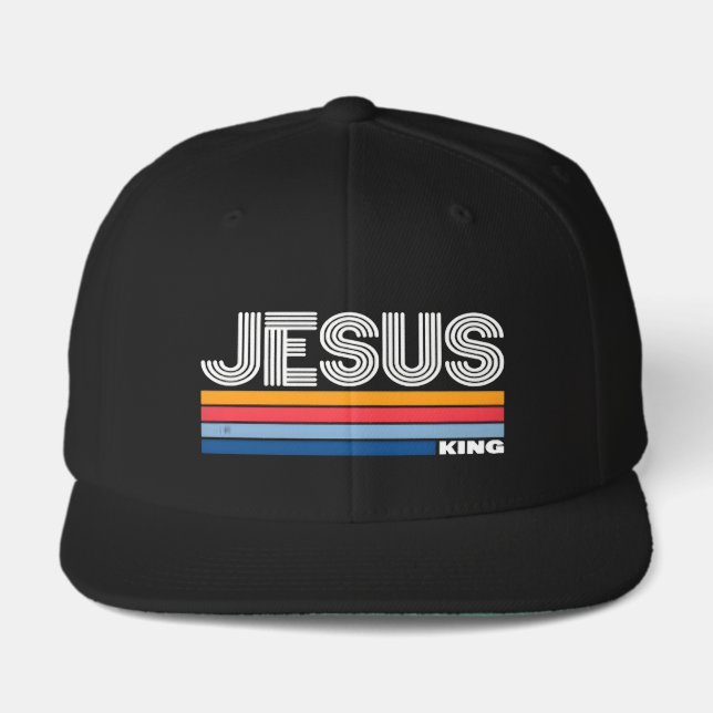 Retro jesus king christian  visor  (Front)