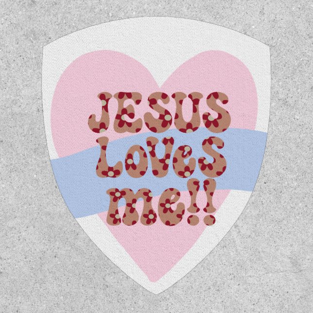 Retro Jesus Loves Me Patch (Front)
