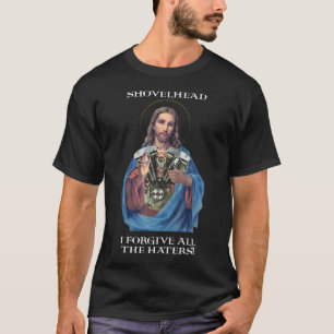Retro Jesus Shovelhead I Forgive all the haters Bi T-Shirt