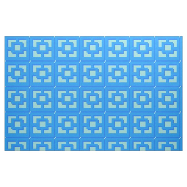Retro Jet Set Blue Trellis Fabric (Fat Quarter)