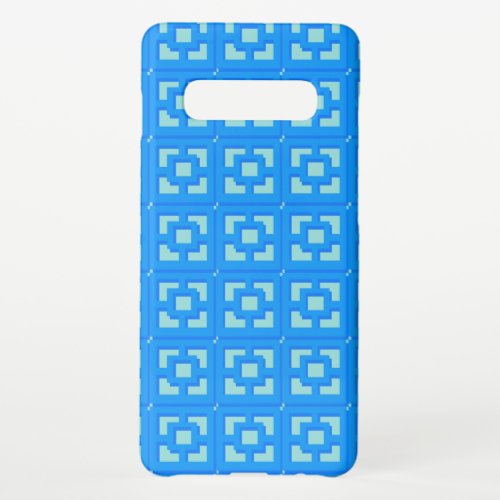 Retro Jet Set Blue Trellis Phone Case