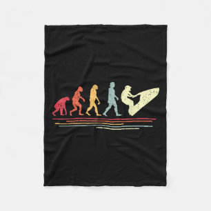 Retro Jet Skiing Humor I Vintage Watercraft Jet Sk Fleece Blanket