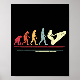 Retro Jet Skiing Humor I Vintage Watercraft Jet Sk Poster