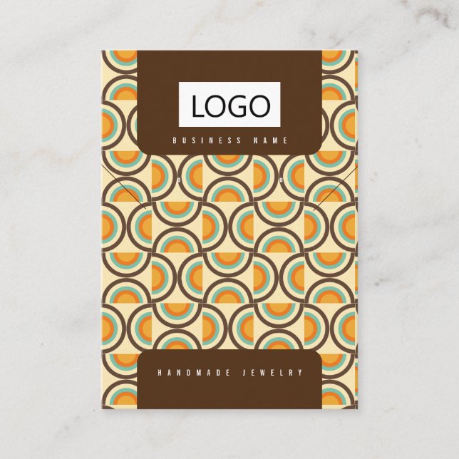 Retro Jewelry Earrings Necklace Display Card (Front)