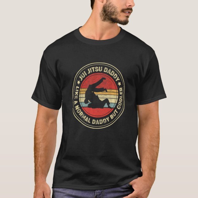 Retro Jiu Jitsu Dad Like A Normal Dad But Cool T-Shirt (Front)