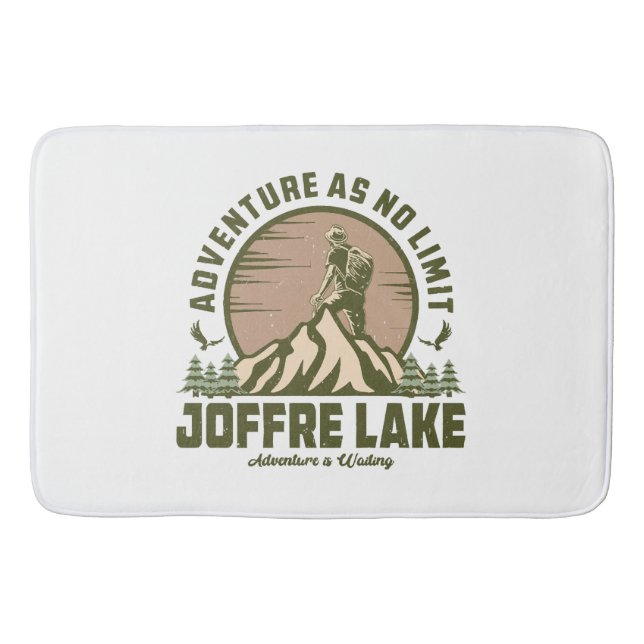 Retro Joffre Lake Hike Bath Mat (Front)