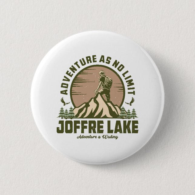 Retro Joffre Lake Hike Button (Front)