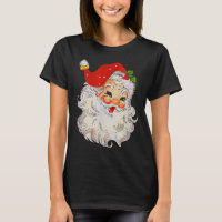 Retro Jolly Santa Claus Face Vintage St. Nick Chri
