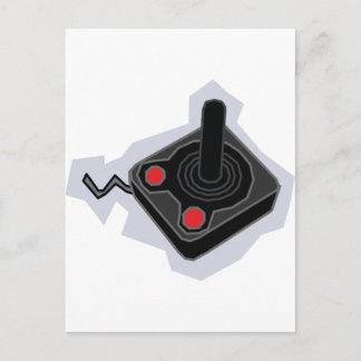 Retro Joystick - Video Games Gamer Gaming PC Postcard