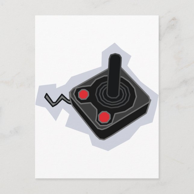 Retro Joystick - Video Games Gamer Gaming PC Postcard (Front)