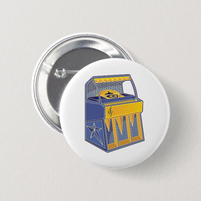 Retro Jukebox Button (Front & Back)