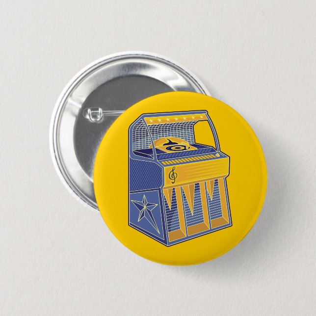 Retro Jukebox Button (Front & Back)