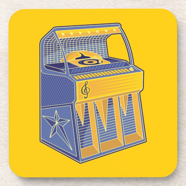 Retro Jukebox Drink Coaster (Front)