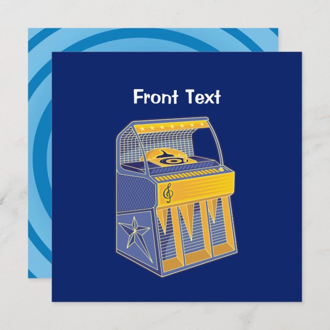 Retro Jukebox Invitation (Front/Back)