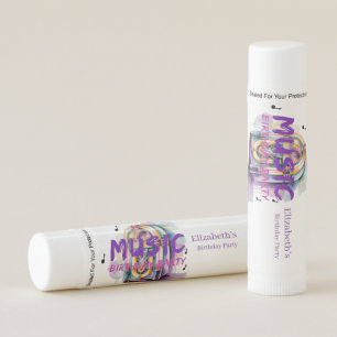Retro Jukebox Music Birthday Party Favor Lip Balm