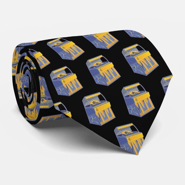 Retro Jukebox Neck Tie (Rolled)