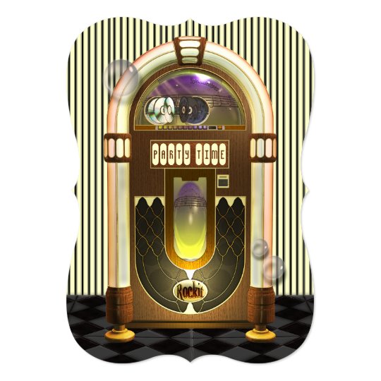 Retro Jukebox Party Invitations
