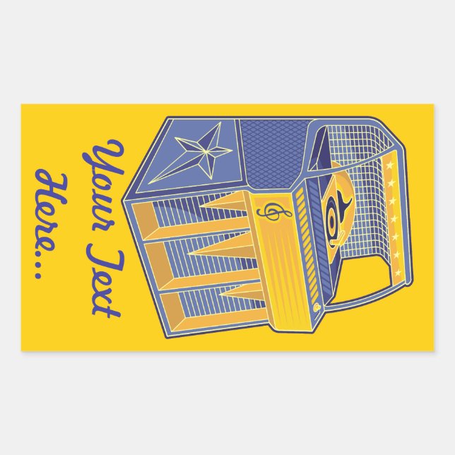 Retro Jukebox Rectangular Sticker (Front)