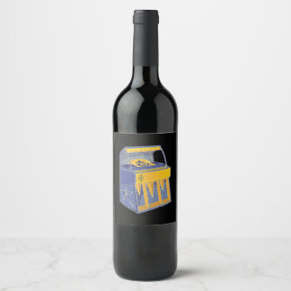 Retro Jukebox Wine Label