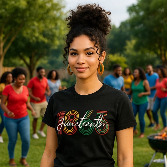 Retro Juneteenth 1865 Pan-African Pride  T-Shirt (Creator Uploaded)