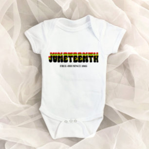 Retro Juneteenth Free-Ish Since 1865 Baby Bodysuit