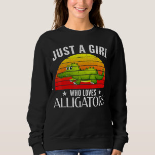 Retro Just A Girl Who Loves Alligators Alligator Sweatshirt