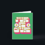 Retro Just Because Pink and Green Card<br><div class="desc">Send some love to a friend or family member with retro "Just because"</div>