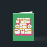 Retro Just Because Pink and Green Card<br><div class="desc">Send some love to a friend or family member with retro "Just because"</div>