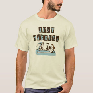Retro Just Married T-Shirt