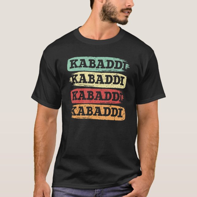 Retro Kabaddi Indian Game Team Sport Raider 1 T-Shirt (Front)