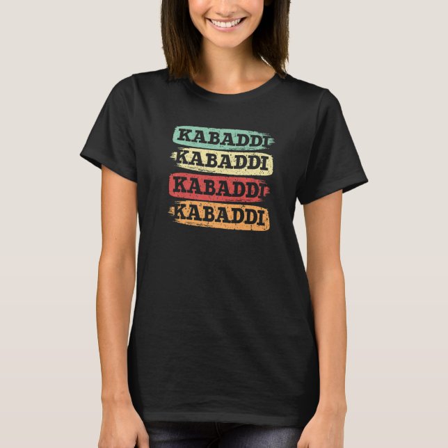 Retro Kabaddi Indian Game Team Sport Raider   T-Shirt (Front)