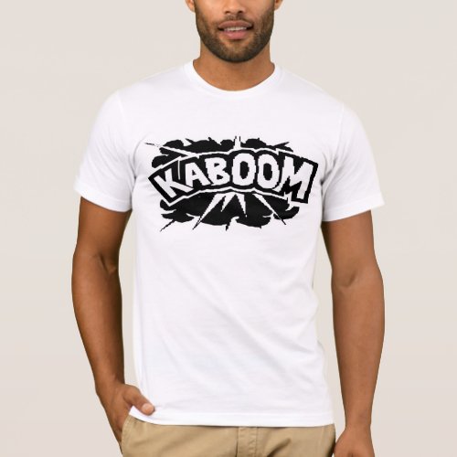 Retro KABOOM Blast _ Black  White T_Shirt