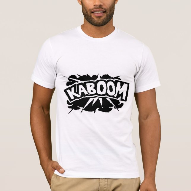Retro KABOOM! Blast - Black & White T-Shirt (Front)
