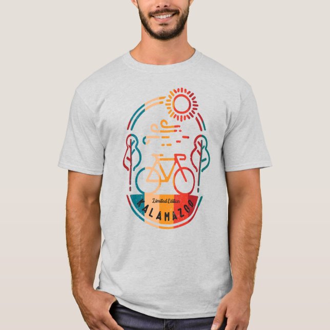 Retro Kalamazoo Bike Trail  T-Shirt (Front)