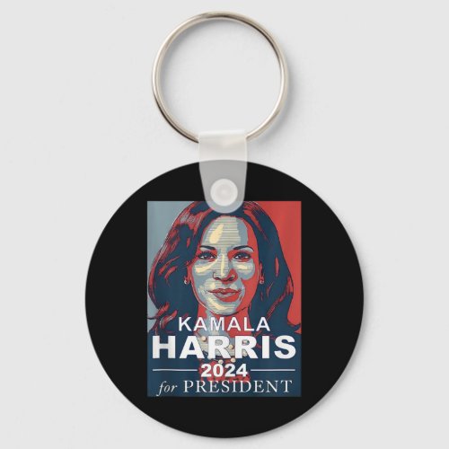 Retro Kamala Harris 2024 For President Election Ca Keychain