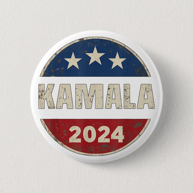 Retro Kamala-Harris 2024 Presidential Election Button (Front)